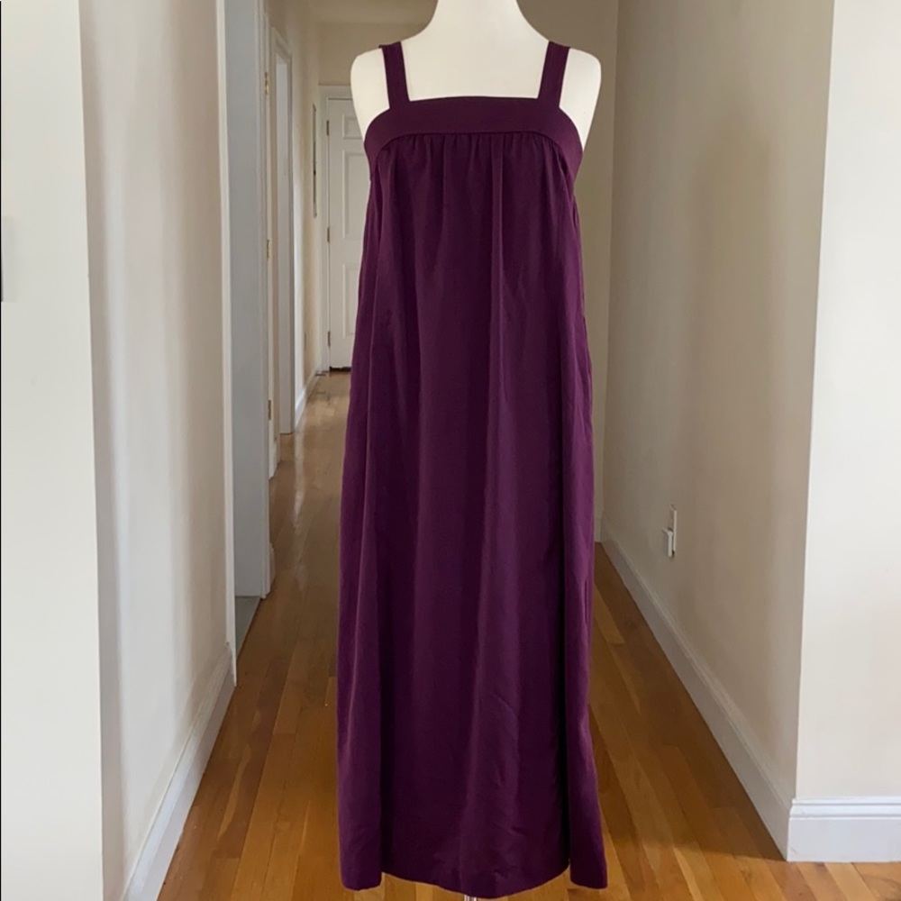 Plum Maxi Dress with Pockets